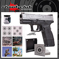 Springfield XDM compact bicolor CO2 Pistole 4,5mm BBs im Zielscheiben-Set