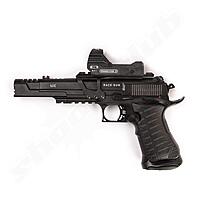 UX Race Gun Set CO2 Pistole brniert - 4,5mm Stahl BB