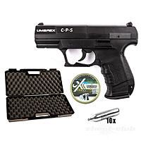 Umarex CPS CO2 Pistole 4,5mm Diabolos brniert - Koffer Set