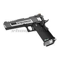 WE Airsoft Pistole Hi-Capa 6 Force A Silver Barrel Full Metal GBB 6mm BB 31 Schuss