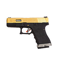 WE G-Force 19  Airsoft Pistole GBB Metal Version 6mm BB - Gold, Schwarz