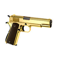 WE M1911 Airsoft Pistole GBB Vollmetall 6mm BB gold
