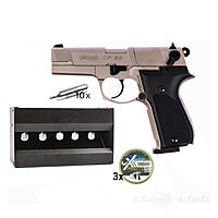 Walther CP88 CO2 Pistole Nickel 4,5mm Diabolos im Plinking-Set