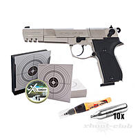 Walther CP88 Competition Nickel - Co2 Pistole 4,5mm im Set