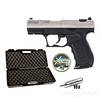 Walther CP99 Bicolor CO2 Pistole 4,5mm Diabolos Koffer-Set