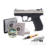 Walther CP99 bicolor CO2 Pistole 4,5mm im Sparset