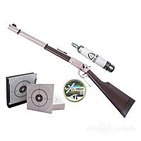 Walther Lever Action CO2-Gewehr 4,5 mm Steel Finish - Kugelfang-Set