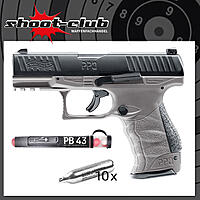 Walther PPQ M2 T4E Tungsten Gray .43 im Set mit T4E Pepperballs