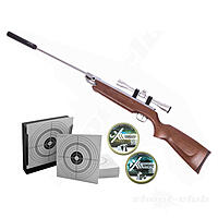 Weihrauch HW 35K Silverwood Luftgewehr 4,5mm im Kugelfang Set