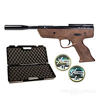 Weihrauch HW 70 Black Arrow Luftpistole Knicklauf Federdruck 4,5mm Diabolo Holzoptik Koffer Set