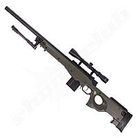 Well MB4402 AWP Airsoft Gewehr Kal. 6 mm Sniper Starter Set OD Green