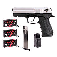 Zoraki 2918 Schreckschuss 9mm P.A.K. Matt-Chrom im Platzpatronen-Set