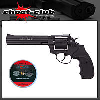 Zoraki R1 Schreckschussrevolver 6 Zoll Schwarz 9mm R.K. - Set