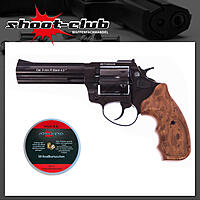 Zoraki R1 Shiny Schreckschussrevolver 4,5 Zoll schwarz 9mm R.K. - Set