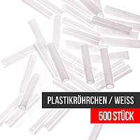 weiße Plastikröhrchen für Kugelfang / Schießbude/ 500 Stück