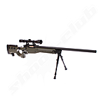 Well AW .338 Airsoft Sniper MB08 Starter Set OD Green / Upgraded 