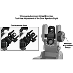 UTG Accu-Sync AR-15 45 Degree Angle Rear Sight Flip Up klappbar Lochvisier Bild 5