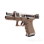 WE G-Force 19 SV Airsoft Pistole GBB Custom Metal 6mm BB - Silver,Tan Bild 5