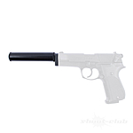shoXx Schalldämpfer + Schalldämpferadapter für Walther CP88 Co2 Pistole .4,5mm 