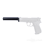 shoXx Schalldmpfer + Schalldmpferadapter fr Walther CP88 Co2 Pistole .4,5mm 