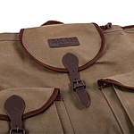 AKAH Canvas Rucksack 55x65cm - braun/grn mit Schnallenverschluss Bild 4