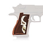 Desert Eagle Griff Walnuss Skull Bild 3