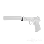 Schalldmpferadapter fr Walther CP88 Co2 Pistole 4,5mm - 1/2 UNF 