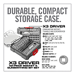 Real Avid X3T Driver 52-Piece Socket & Gunsmithing Bit Set Bild 4