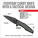 Real Avid RAV-1 Klappmesser Linerlock schwarz grau Bild 3