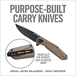 Real Avid RAV-3 Assisted Opener Messer Linerlock schwarz tan Bild 4