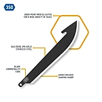Outdoor Edge 3.5 Drop-Point Wechselklingen 6er Pack Black Oxide Ersatzklingen Bild 3