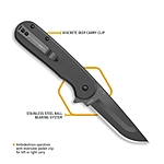 Outdoor Edge RAZOR VX3 Klappmesser mit Wechselklingen Schwarz 