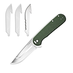 Outdoor Edge RAZOR VX3 Klappmesser mit Wechselklingen Gr�n mit Micarta-Griff Bild 4