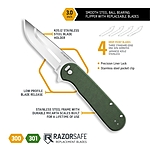 Outdoor Edge RAZOR VX3 Klappmesser mit Wechselklingen Gr�n mit Micarta-Griff Bild 5