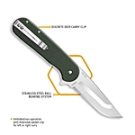Outdoor Edge RAZOR VX3 Klappmesser mit Wechselklingen Gr�n mit Micarta-Griff 
