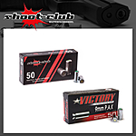 50 Platzpatronen shoot-club + 50 Victory Platzpatronen 9mm P.A.K