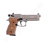 Beretta M 92 FS Co2 Pistole NBB 4,5mm Diabolo vernickelt Holzgriffschale Bild 3
