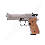 Beretta M 92 FS Co2 Pistole NBB 4,5mm Diabolo vernickelt Holzgriffschale Bild 2