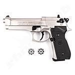 Beretta M 92 FS Co2 Pistole NBB 4,5mm Diabolo vernickelt schwarze Griffschalen Bild 2