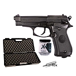 Beretta M84 FS CO2 Pistole 4,5 mm Stahl BBs schwarz - Koffer-Set Bild 2
