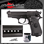 Beretta M84 FS CO2 Pistole 4,5 mm Stahl BBs schwarz im Plinking-Set Bild 2