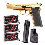 Browning GPDA 9 Schreckschusspistole Gold Finish SET mit Magazin, Munition, Ladehilfe Bild 2