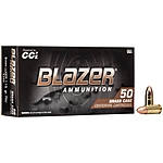 CCI Blazer Brass FMJ 115grs 9mm Luger 50 Schuss Pistolen Munition Bild 2