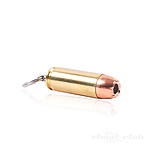 Copper & Brass Schlüsselanhänger Patrone Kaliber .50 AE Hollowpoint Geschoss