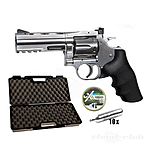 Dan Wesson 715 CO2 Revolver 4 Zoll Kal. 4,5mm Diabolos Silber im Koffer-Set Bild 2