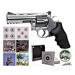 Dan Wesson 715 CO2 Revolver 4 Zoll Kal. 4,5mm Diabolos Silber im Zielscheiben-Set Bild 2