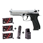 Firat Magnum vernickelt Schreckschusspistole 9mm P.A.K. im Platzpatronen-Set Bild 2