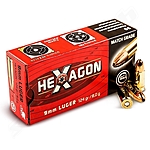 Geco Hexagon 9mm Luger - Pistolen Patronen - 50 Stk.
