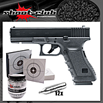 Glock 17 CO2 Pistole 4,5 mm Stahl BBs schwarz im Set Bild 2