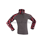 Invader Gear Flanell Combat Shirt - Größe L, Farbe Rot